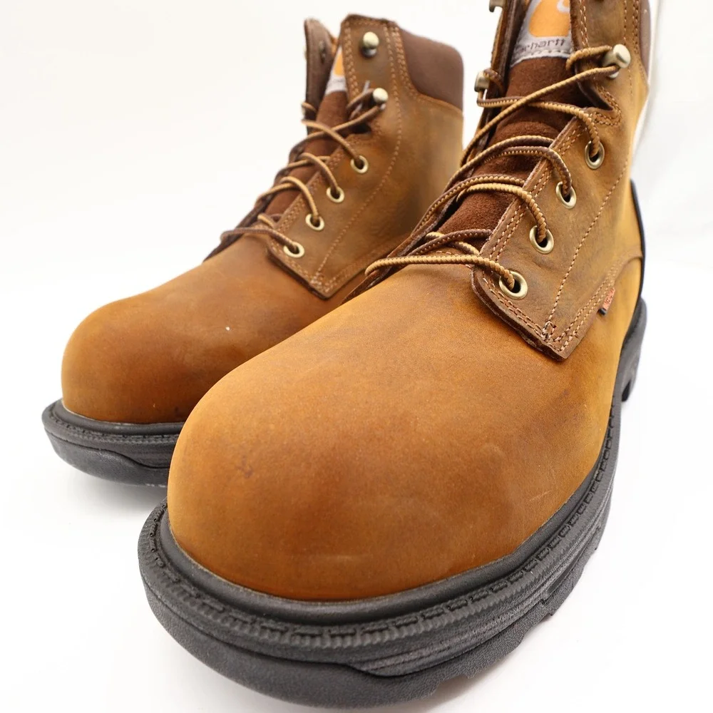 Carhartt Ironwood Work Boot Mens 11 Brown Leather Alloy Toe Waterproof FT6500-M